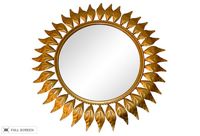 vintage 1950s italiam metal sunburst mirror