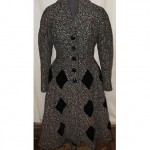vintage 1950s lilli ann tweed velvet trim coat
