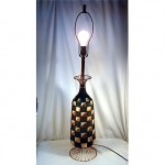 vintage 1950s metal table lamp