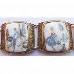 vintage 1950s peynet porcelain bracelet