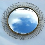vintage 1958 convex wall mirror