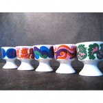 vintage 1960s set of arabia finland egg cups