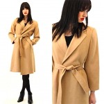 vintage 1980s i magnin camel hair wool wrap coat