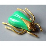 vintage art deco bakelite insect brooch