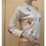 vintage beaded sewuin cardigan sweater