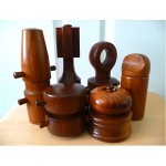 vintage collection of danish pepper mills