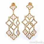 vintage david yurman diamond quartz 18k gold drop earrings