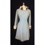 vintage ermine trim wool coat