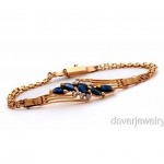 vintage estate diamond sapphire 14k bracelet