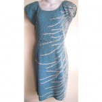 vintage gene shelly hand beaded wool dress