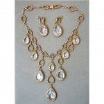 vintage goldette necklace and earring