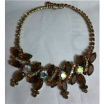 vintage juliana topaz rhinestone necklace
