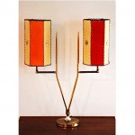 vintage mid-century brass table lamp