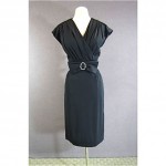 vintage mid-century franklin crepe lbd