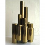vintage mid-century gio ponti brass tubular candle holders