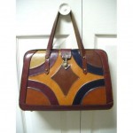 vintage patchwork leather handbag