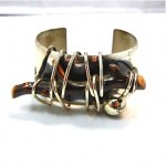 vintage rebajes modernist sterling branch cuff bracelet
