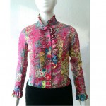vintage sarff zumpano silk ruffle blouse