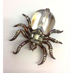 vintage trifari sterling jelly belly spider pin