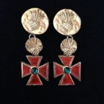 vintage ysl rive gauche earrings