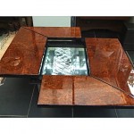 willy rizzo metamorphic burl walnut cocktail table