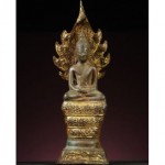 antique 1800s gilt bronze buddha statue