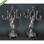 antique 1870s carreras spanish silver candelabra