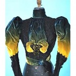 antique 1890s french ombre velvet lace bodice