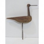 antique 19th century shorebird heron dec