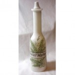 antique barbers milk glass toilet water bottle