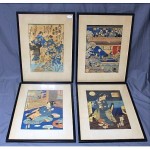 antique collection of japanese wood block prints