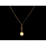 antique edwardian gold seed pearl moonstone lavaliere necklace
