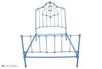 antique full-size wrought iron bed
