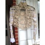 antique hand crocheted cotton blouse