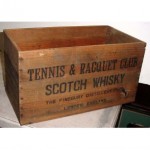 antique scotch whiskey wood box crate