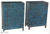 pair of vintage apothecary cabinets