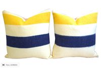 pillows made from vintage hudsons bay wool blankets