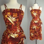 vinatge mid-century hawaiian sarong dress