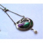 vintage 1908 charles horner enamel sterling necklace