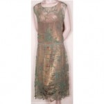 vintage 1920s french tulle lame party dress