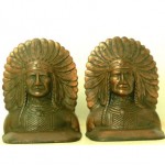 vintage 1930s cast iron bookends