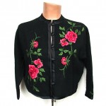 vintage 1950s embroidered cashmere cardigan