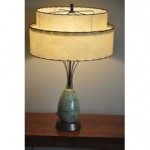 vintage 1950s fiberglass shade lamp