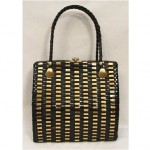 vintage 1960s rattan handbag