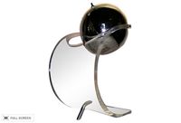 vintage 1960s robert sonneman chrome ball and lucite table lamp