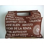 vintage 1970s tote with designer names