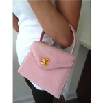 vintage 1997 chanel pink suede purse