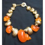 vintage christian dior shell necklace