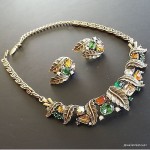 vintage coro rhinestone necklace set