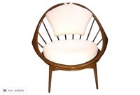 vintage danish modern ib kofod-larsen hoop chair